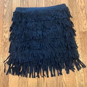 Nollie fringe mini skirt